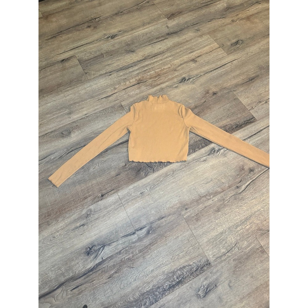 Aerie Ribbed Turtleneck Tan Size Small - Picture 6 of 8